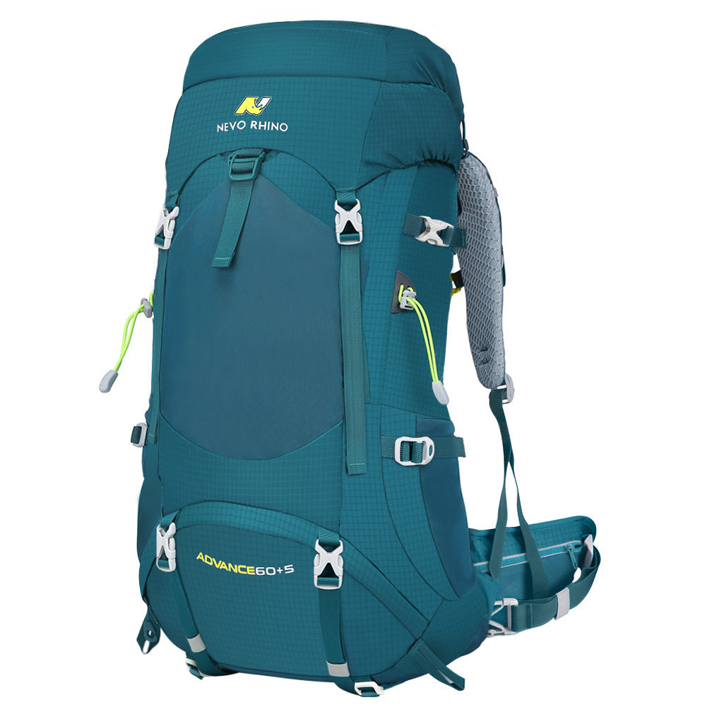 Outdoor Mountaineering Bag Men's Hiking Backpack Travel Large-capacity Backpack 60L + 5L