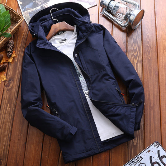 NIANJEEP autumn and winter clothing maleshield outdoor mountaineering suit and a casual and velvet jacket