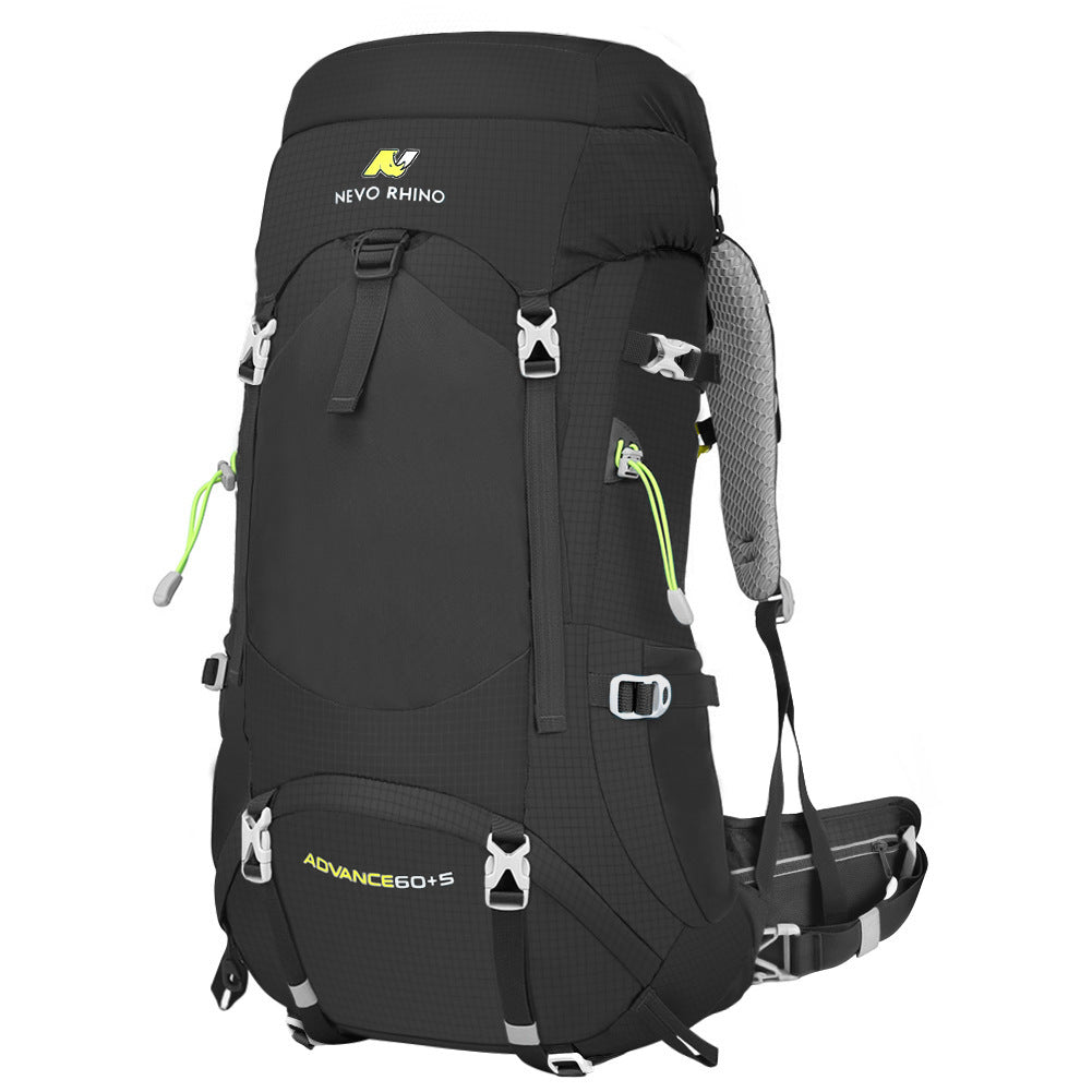 Outdoor Mountaineering Bag Men's Hiking Backpack Travel Large-capacity Backpack 60L + 5L