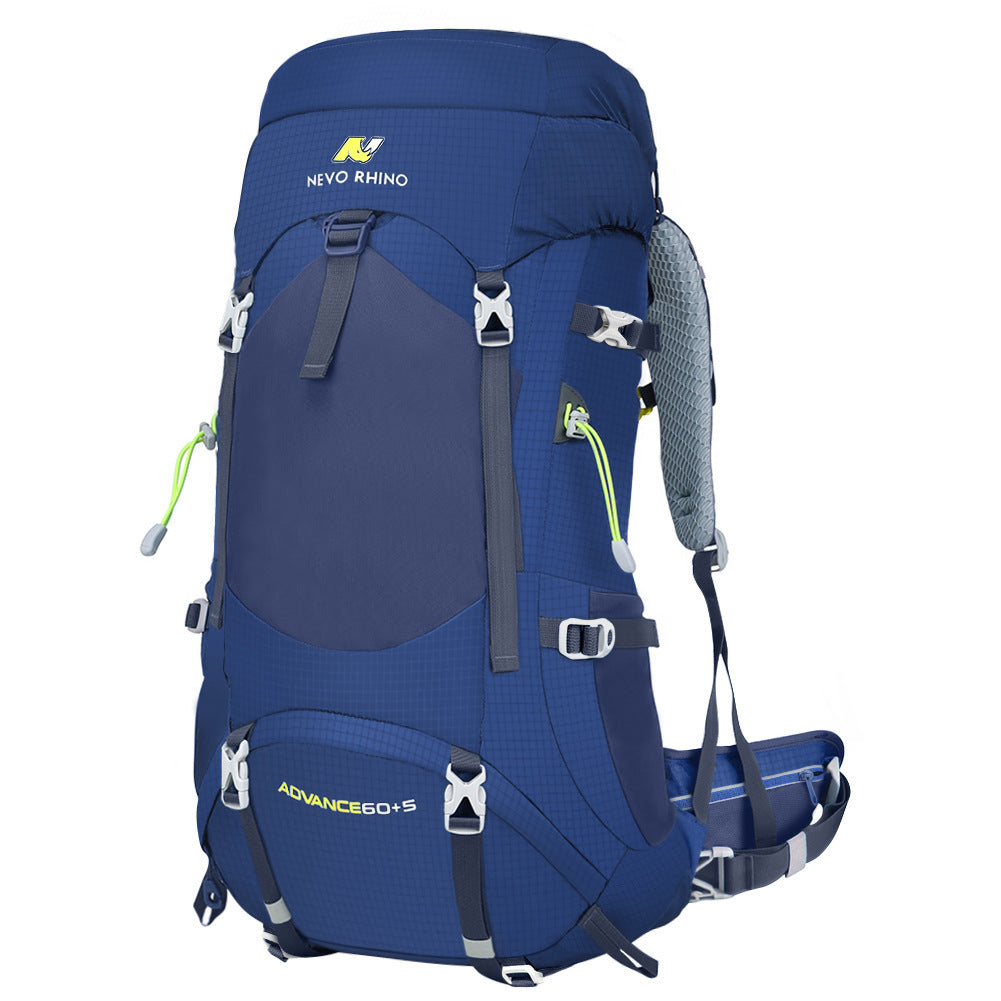 Outdoor Mountaineering Bag Men's Hiking Backpack Travel Large-capacity Backpack 60L + 5L